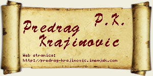 Predrag Krajinović vizit kartica